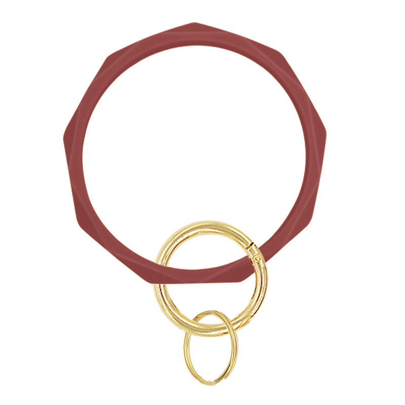 Wholesale Diamond Shape Silicone Bracelet Keychain